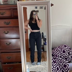 brandy melville jane cargo pants (black) - 

high waisted
one size, size small